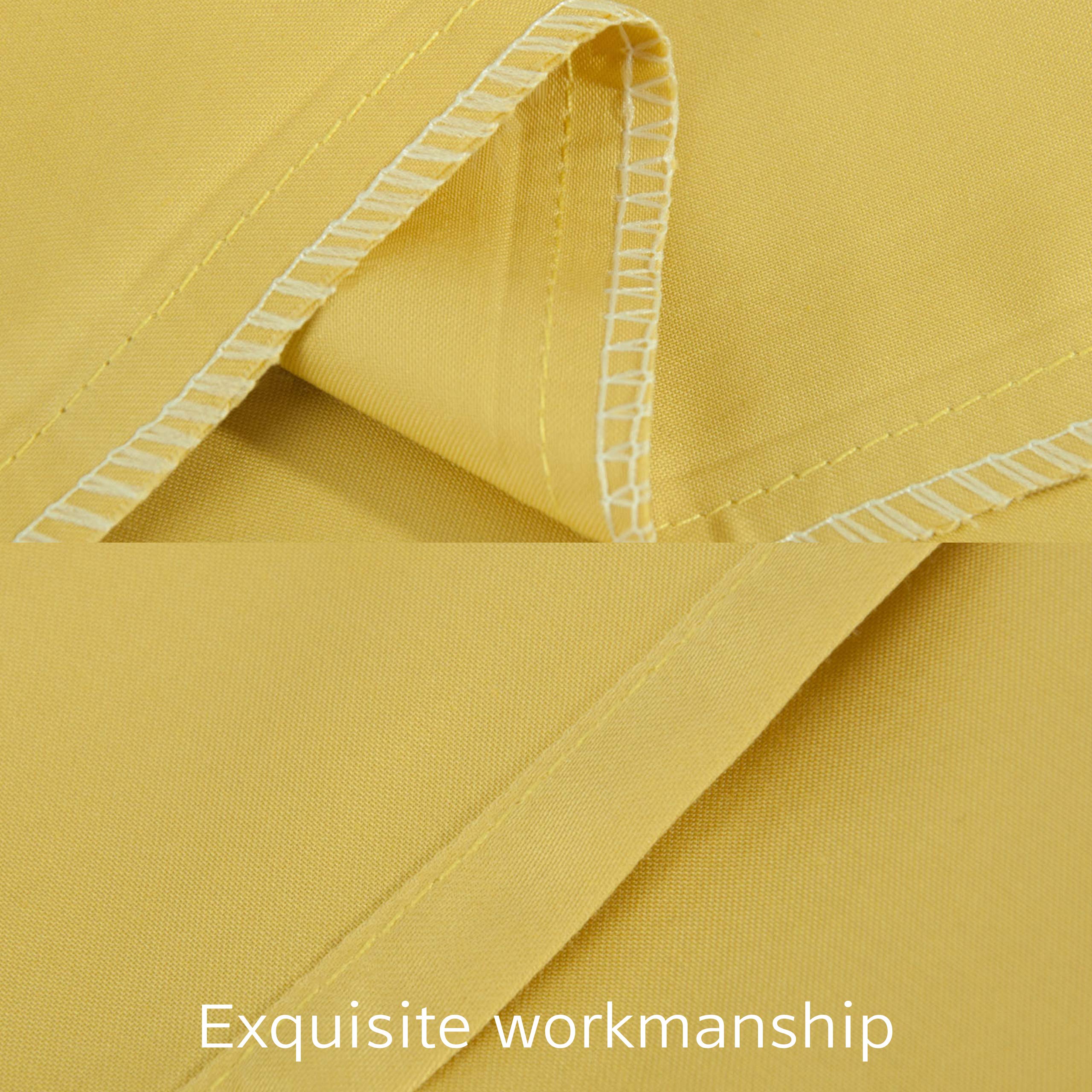 Ntbay 2 Pack 500 Thread Count 100% Egyptian Cotton Euro Pillow Shams, Super Soft And Breathable European Throw Pillow Covers, Square Pillow Cases, 26X26 Inches, Mustard Yellow